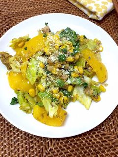 さば缶と春キャベツのカレーマヨ野菜炒め-レシピのメイン写真