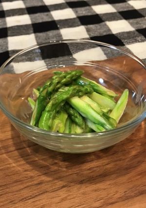 簡単レンジでアスパラの甘味噌和え-レシピのメイン写真