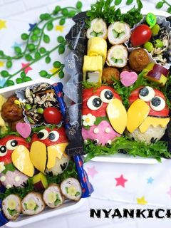 キョロちゃん♡イチゴキョロちゃん 弁当-レシピのメイン写真