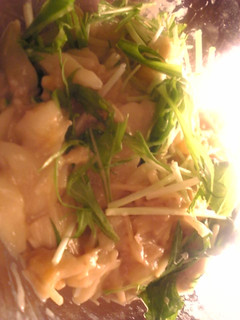 水菜とえのきだけと玉葱のクリームパスタ-レシピのメイン写真