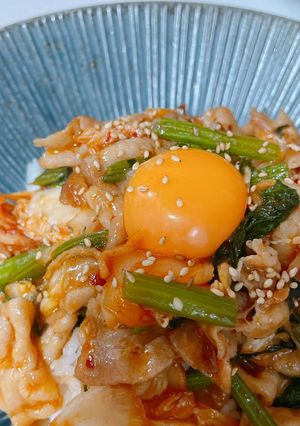 豚キムチ丼-レシピのメイン写真