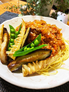 春のミートソーススパゲティ♡-レシピのメイン写真