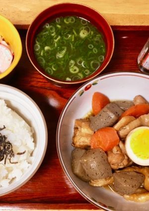 鶏肉とこんにゃくの煮物-レシピのメイン写真
