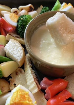 ホットプレートde簡単♡チーズフォンデュ-レシピのメイン写真