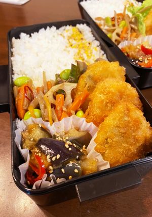鯵の大葉フライ　きんぴら　麻婆茄子弁当-レシピのメイン写真