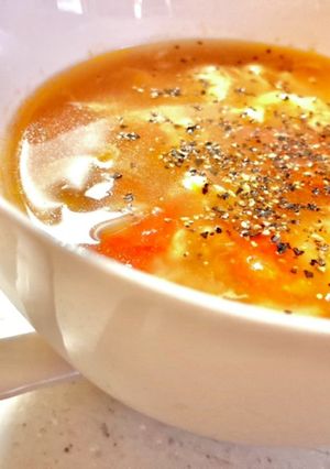 納豆好きさん必見♡納豆卵トマトスープ♡-レシピのメイン写真