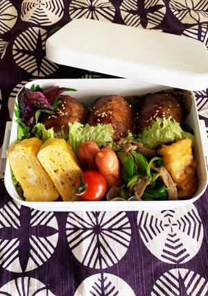 肉巻きおにぎり弁当　〜高校生男子弁当〜-レシピのメイン写真