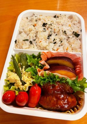 ハンバーグ弁当-レシピのメイン写真
