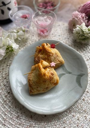 卵とサクサク天かすの納豆キムチ巾着-レシピのメイン写真