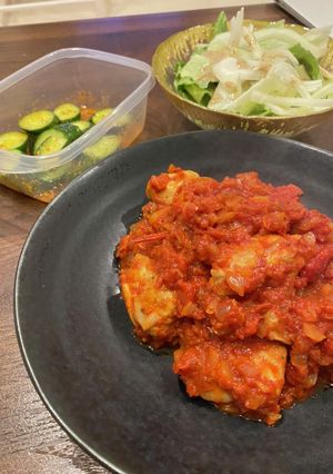 鶏肉トマト煮-レシピのメイン写真