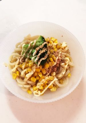 簡単ランチ!ツナコーンの冷やしうどん-レシピのメイン写真