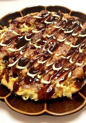 千切りキャベツで簡単おからお好み焼き-レシピのメイン写真