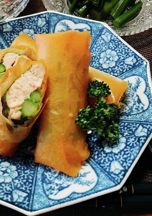 鶏とアスパラの春巻き-レシピのメイン写真