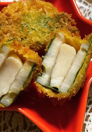 蓮根と貝柱の紫蘇巻きあげ！お弁当おつまみ-レシピのメイン写真
