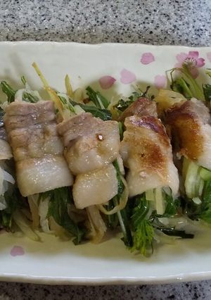 水菜ベーコン巻き-レシピのメイン写真