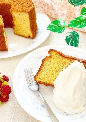 ノンオイル♪みりんでシフォンケーキ-レシピのメイン写真
