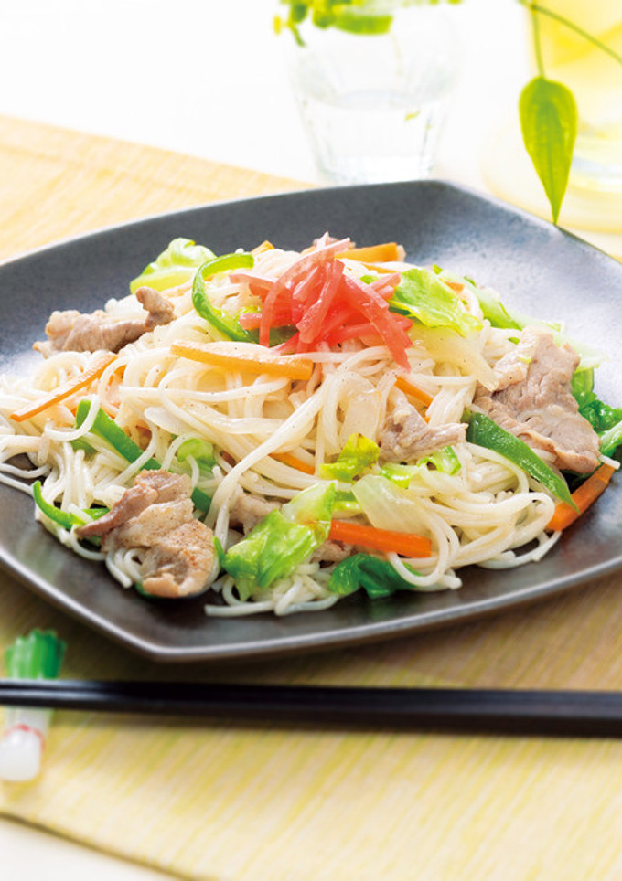 野菜塩焼きそば風うーめん-レシピのメイン写真