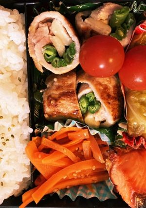 ロールキャベツと肉巻きと鮭のお弁当-レシピのメイン写真
