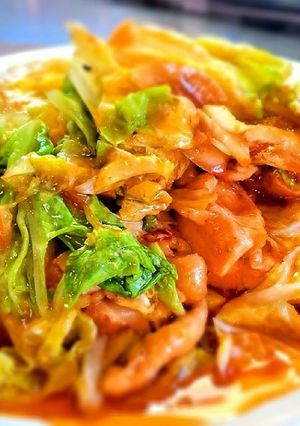 ご飯がススムたっぷりキャベツ旨辛炒め無限-レシピのメイン写真