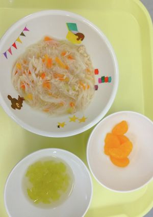 めばえ保育園　ビーフン汁の離乳食-レシピのメイン写真