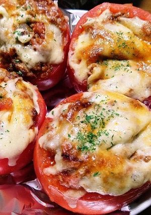 トマトカップでミートグラタン-レシピのメイン写真