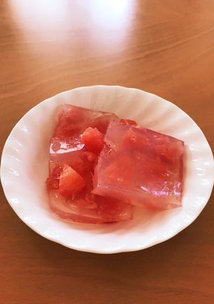 我が家のピンクグレープフルーツ寒天☆-レシピのメイン写真