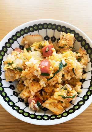 材料少なめで♡あっさりキムチチャーハン♡-レシピのメイン写真