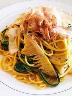 時短美味しい!筍とこごみの和風パスタ-レシピのメイン写真