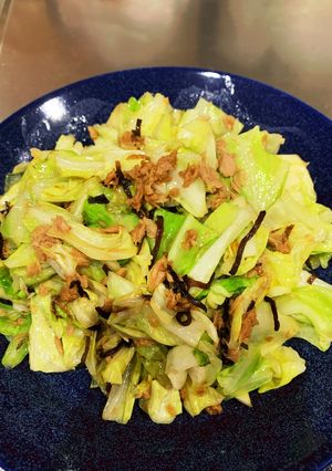 超簡単！キャベツとツナと塩昆布いため-レシピのメイン写真