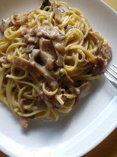 きのことベーコンのクリームパスタ。-レシピのメイン写真