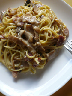きのことベーコンのクリームパスタ。-レシピのメイン写真