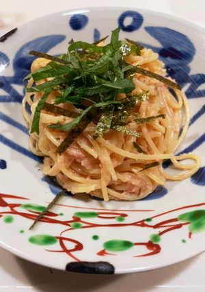 ゆかりのイブクロ　　たらこスパゲティ-レシピのメイン写真