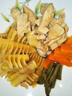 $鶏肉とタケノコの煮物$-レシピのメイン写真
