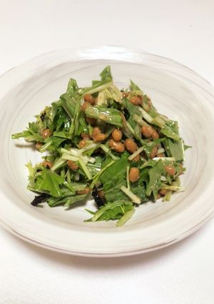 簡単♪納豆と水菜のサラダ-レシピのメイン写真