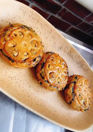 ダイエット・ヘルシーれんこんはさみ焼き！-レシピのメイン写真
