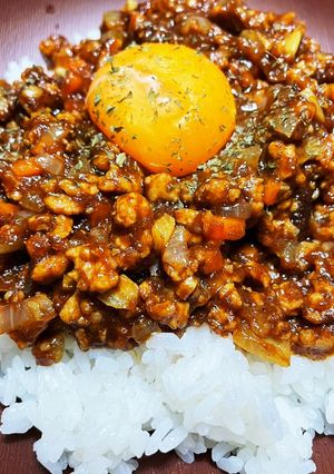 鶏ひき肉でキーマカレー-レシピのメイン写真
