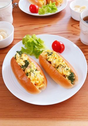 ３色卵サラダのコッペパンサンド✨-レシピのメイン写真