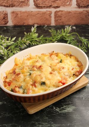 簡単！たっぷり野菜のスパムチーズ焼き-レシピのメイン写真