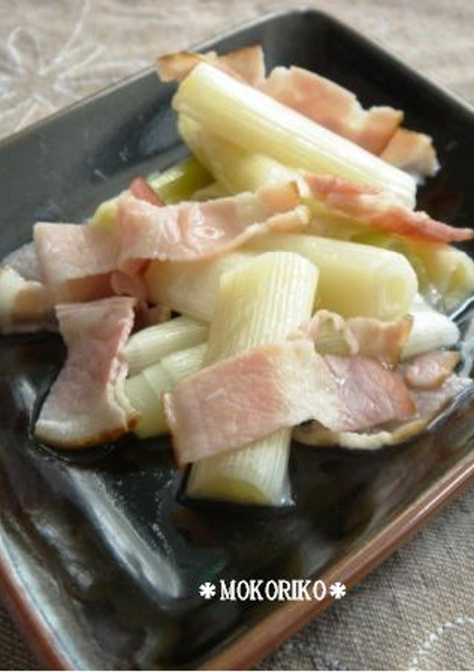 簡単★ねぎとベーコンの蒸し煮-レシピのメイン写真