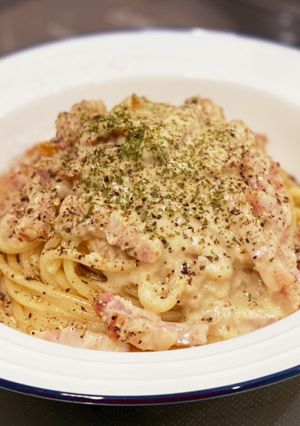 マッシュルームとベーコンのクリームパスタ-レシピのメイン写真