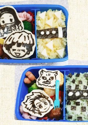 鬼滅の刃♡ キャラ弁 炭治郎 禰豆子-レシピのメイン写真