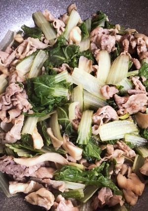 豚肉としろ菜の炒め煮-レシピのメイン写真