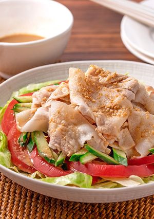豚しゃぶサラダの糀甘酒ドレッシング-レシピのメイン写真
