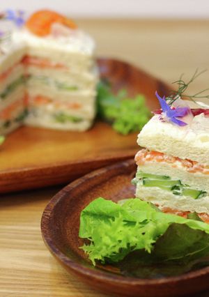 北欧風　サーモンのサンドイッチケーキ-レシピのメイン写真