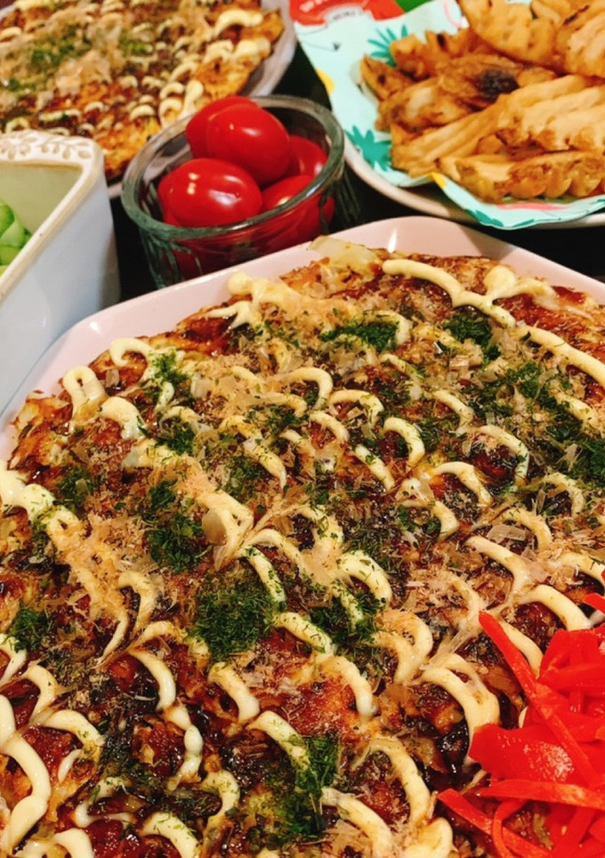 卵と豆腐で簡単ふわふわヘルシーお好み焼き-レシピのメイン写真