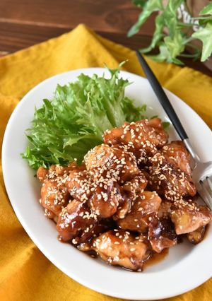 こってり黒酢の照り焼きチキン-レシピのメイン写真