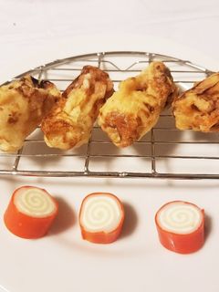 干しエビのチーズ竹輪揚天ぷら♡-レシピのメイン写真