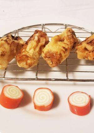 干しエビのチーズ竹輪揚天ぷら♡-レシピのメイン写真
