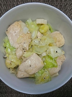鶏むね肉とキャベツの味噌バター炒め-レシピのメイン写真