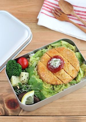 お弁当のごはんに♪カレー風味のハムカツ丼-レシピのメイン写真